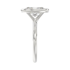 LADIES SOLITAIRE RING 3CT OVAL DIAMOND 14K WHITE GOLD (CENTER STONE OVAL DIAMOND 3CT )