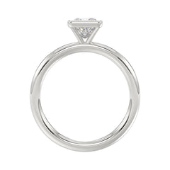 LADIES SOLITAIRE RING 1CT PRINCESS DIAMOND 14K WHITE GOLD (CENTER STONE PRINCESS DIAMOND 1CT )