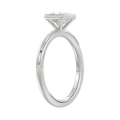 LADIES SOLITAIRE RING 1CT PRINCESS DIAMOND 14K WHITE GOLD (CENTER STONE PRINCESS DIAMOND 1CT )