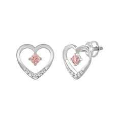 LADIES EARRINGS 1/3CT ROUND DIAMOND 14K WHITE GOLD (CENTER STONE ROUND DIAMOND 1/5CT )