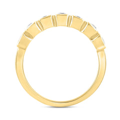 LADIES BAND 1 1/4CT EMERALD DIAMOND 14K YELLOW GOLD