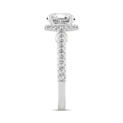 LADIES RING 2 1/2CT ROUND DIAMOND 14K WHITE GOLD (CENTER STONE ROUND DIAMOND 2CT )