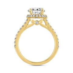 LADIES RING 2 1/2CT ROUND DIAMOND 14K YELLOW GOLD (CENTER STONE ROUND DIAMOND 2CT )