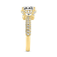 LADIES RING 2 3/4CT ROUND DIAMOND 14K YELLOW GOLD (CENTER STONE ROUND DIAMOND 2CT )