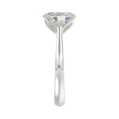 LADIES SOLITAIRE RING 2 1/2CT OVAL DIAMOND 14K WHITE GOLD