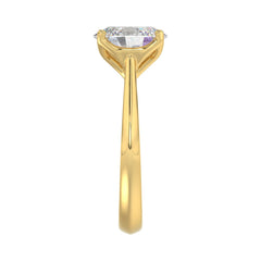LADIES SOLITAIRE RING 2 1/2CT OVAL DIAMOND 14K YELLOW GOLD