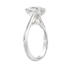 LADIES SOLITAIRE RING 2 1/2CT PEAR DIAMOND 14K WHITE GOLD