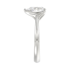LADIES SOLITAIRE RING 2 1/2CT PEAR DIAMOND 14K WHITE GOLD