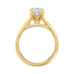 LADIES SOLITAIRE RING 2 1/2CT PEAR DIAMOND 14K YELLOW GOLD