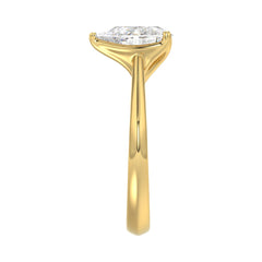 LADIES SOLITAIRE RING 2 1/2CT PEAR DIAMOND 14K YELLOW GOLD