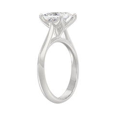 LADIES SOLITAIRE RING 2 1/2CT PRINCESS DIAMOND 14K WHITE GOLD