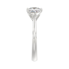 LADIES SOLITAIRE RING 2 1/2CT PRINCESS DIAMOND 14K WHITE GOLD