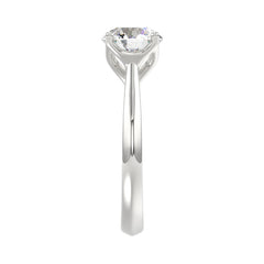 LADIES SOLITAIRE RING 2 1/2CT ROUND DIAMOND 14K WHITE GOLD