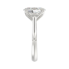 LADIES SOLITAIRE RING 4CT OVAL DIAMOND 14K WHITE GOLD