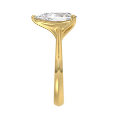 LADIES SOLITAIRE RING 4CT PEAR DIAMOND 14K YELLOW GOLD