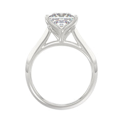 LADIES SOLITAIRE RING 4CT PRINCESS DIAMOND 14K WHITE GOLD