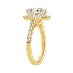 14K YELLOW GOLD 3.00CT ROUND DIAMOND LADIES RING (CENTER STONE ROUND DIAMOND 2CT)