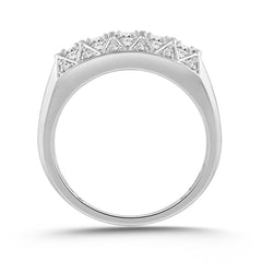 10K WHITE GOLD 1.00CT ROUND DIAMOND MEN'S RING