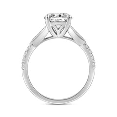 LADIES RING 2 1/4CT ROUND DIAMOND 14K WHITE GOLD (CENTER STONE ROUND DIAMOND 2.00CT)