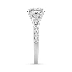 LADIES RING 2 1/4CT ROUND DIAMOND 14K WHITE GOLD (CENTER STONE ROUND DIAMOND 2.00CT)