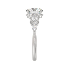LADIES RING 2 1/2CT ROUND/PEAR/MARQUISE DIAMOND 14K WHITE GOLD (CENTER STONE ROUND DIAMOND 2.00CT)