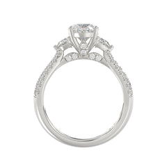 LADIES RING 3.00CT ROUND/OVAL/HALF MOON/BAGUETTE DIAMOND WHITE PLATINUM (CENTER STONE OVAL DIAMOND 2CT)