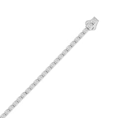 LADIES BRACELET 5.00CT EMERALD DIAMOND 14K WHITE GOLD