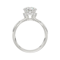 LADIES BRIDAL SET 3 5/8CT ROUND DIAMOND 14K WHITE GOLD (CENTER STONE ROUND DIAMOND 2.00CT)