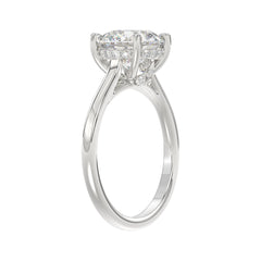 14K WHITE GOLD 4 3/8CT ROUND DIAMOND LADIES BRIDAL SET (CENTER STONE ROUND DIAMOND 3.00CT)