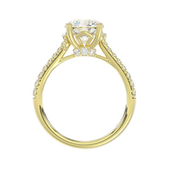 LADIES BRIDAL SET 3 1/2CT ROUND DIAMOND 14K YELLOW GOLD (CENTER STONE ROUND DIAMOND 2.00CT)
