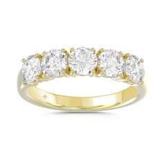 14K YELLOW GOLD 2.00CT ROUND DIAMOND LADIES BAND