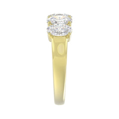 14K YELLOW GOLD 2.00CT OVAL DIAMOND LADIES BAND