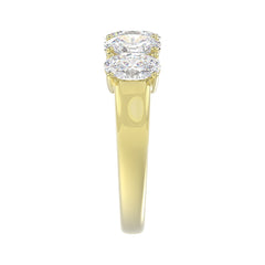 14K YELLOW GOLD 2.00CT OVAL DIAMOND LADIES BAND