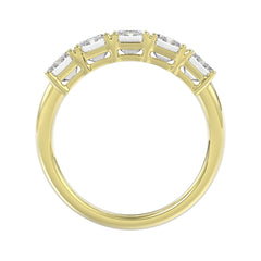 14K YELLOW GOLD 2.00CT EMERALD DIAMOND LADIES BAND