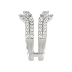 14K WHITE GOLD 1 1/4CT ROUND DIAMOND LADIES WRAP RING