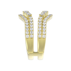 14K YELLOW GOLD 1 1/4CT ROUND DIAMOND LADIES WRAP RING