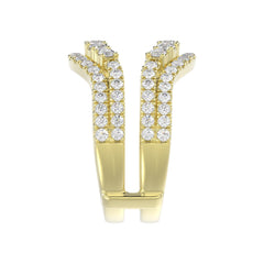 14K YELLOW GOLD 1 1/4CT ROUND DIAMOND LADIES WRAP RING