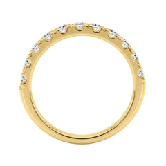 14K YELLOW GOLD 3/4CT ROUND DIAMOND LADIES BAND