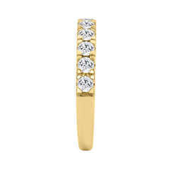 14K YELLOW GOLD 3/4CT ROUND DIAMOND LADIES BAND
