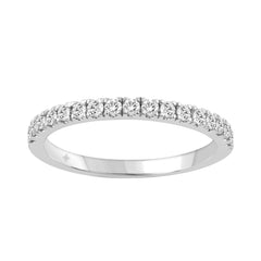 14K WHITE GOLD 3/8CT ROUND DIAMOND LADIES BAND