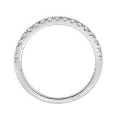 14K WHITE GOLD 3/8CT ROUND DIAMOND LADIES BAND