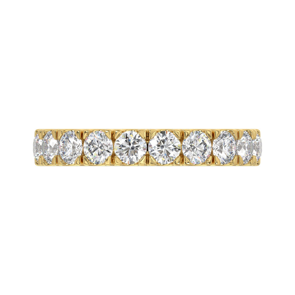 14K YELLOW GOLD 1.00CT ROUND DIAMOND LADIES BAND