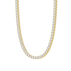 14K YELLOW GOLD 10 1/3CT 18" ROUND DIAMOND LADIES TENNIS NECKLACE
