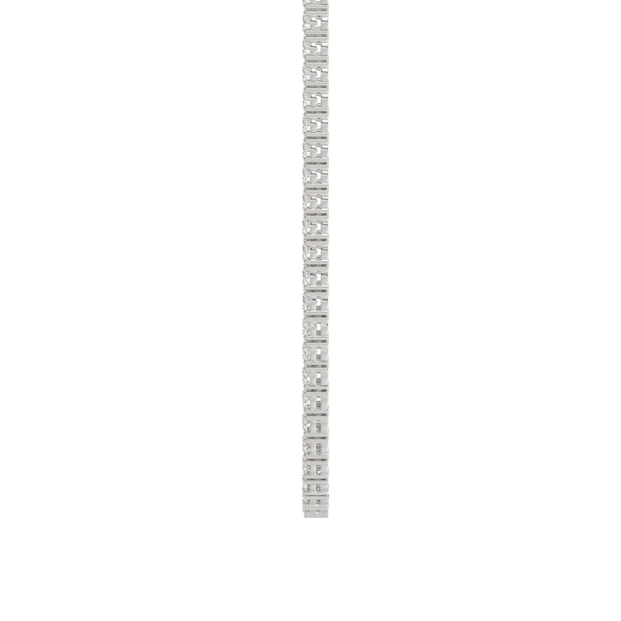 14K WHITE GOLD 4.00CT 16" ROUND DIAMOND LADIES TENNIS NECKLACE