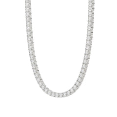 14K WHITE GOLD 4.00CT 16" ROUND DIAMOND LADIES TENNIS NECKLACE