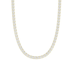 14K YELLOW GOLD 4 3/4CT 18" ROUND DIAMOND LADIES TENNIS NECKLACE