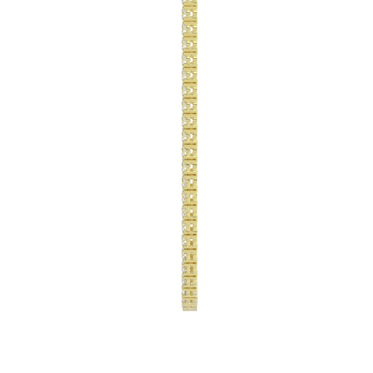 14K YELLOW GOLD 4 3/4CT 18" ROUND DIAMOND LADIES TENNIS NECKLACE