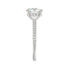 14K WHITE GOLD 2 1/4CT ROUND DIAMOND LADIES RING (CENTER STONE ROUND DIAMOND 2CT)