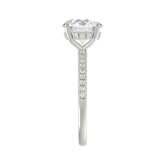 14K WHITE GOLD 2 1/4CT ROUND DIAMOND LADIES RING (CENTER STONE ROUND DIAMOND 2CT)