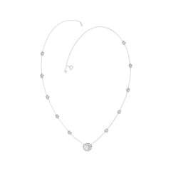 14K WHITE GOLD 2 1/4CT ROUND/OVAL DIAMOND LADIES NECKLACE